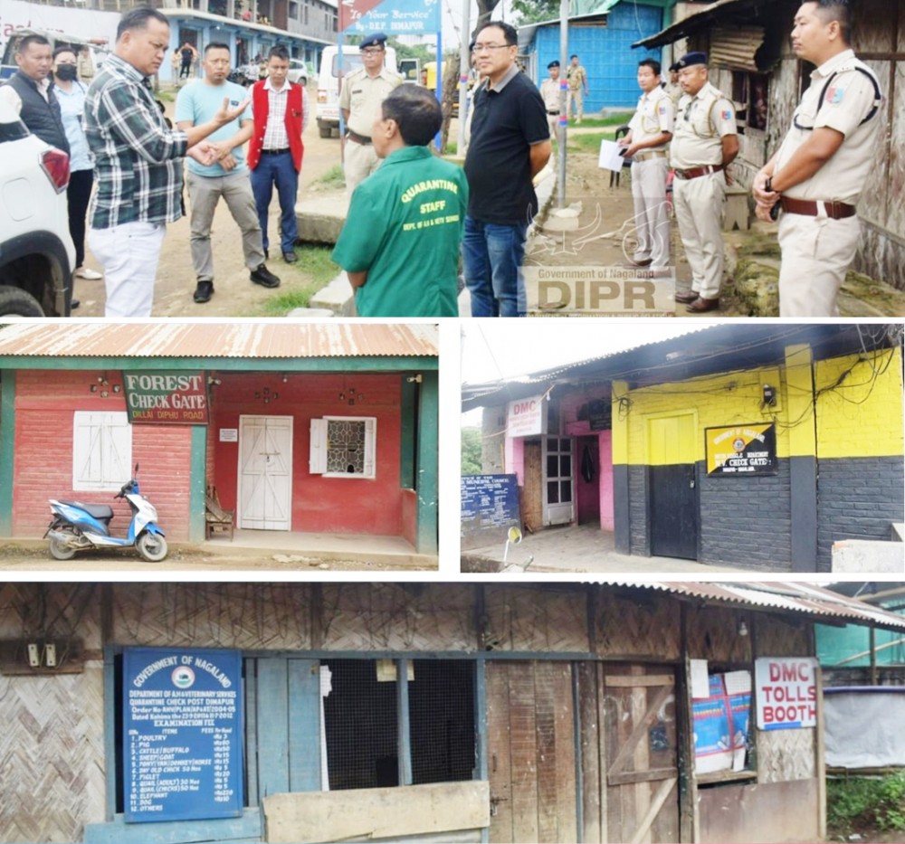 Dimapur Inspection Team carried out the first inspection at Khakhati check gate, New Field check gate, and Dillai check gate on May 20. (DIPR Photo)